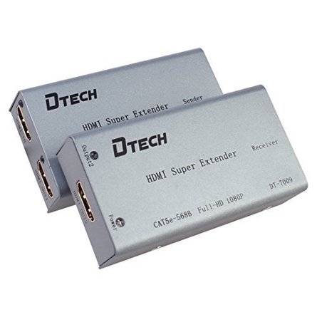 Thiết Bị Chuyển Đổi DTech HDMI To LAN 60 Mét (DT-7009A)