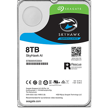 Ổ Cứng Camera Seagate SkyHawk AI 8TB SATA 7200RPM 256MB Cache 3.5" (ST8000VE0004)