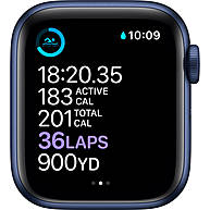 Đồng Hồ Thông Minh Apple Watch Series 6 GPS 40mm Blue Viền Nhôm Dây Cao Su (MG143VN/A)