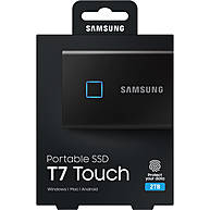 Ổ Cứng Di Động SAMSUNG T7 Touch 2TB SSD USB 3.2 Gen 2 Black (MU-PC2T0K/WW)