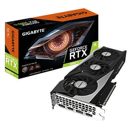 Card Màn Hình Gigabyte GeForce RTX 3060 Ti LHR GAMING OC PRO 8G (N306TGAMINGOC PRO-8GD)