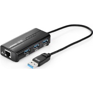 Bộ Chia UGreen 3 Cổng USB 3.0 + 1 Lan 10/100Mbps (20266)