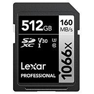 Thẻ Nhớ Lexar 1066x 512GB SDXC UHS-I U3 V30 (LSD1066512G-BNNNG)