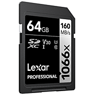 Thẻ Nhớ Lexar 1066x 64GB SDXC UHS-I U3 V30 (LSD1066064G-BNNNG)