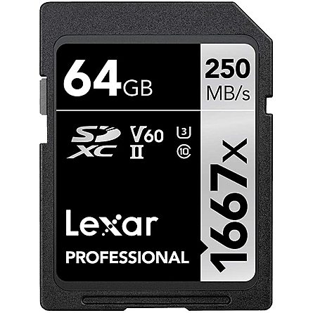 Thẻ Nhớ Lexar  1667x 64GB SDXC UHS-II U3 V30 (LSD64GCB1667)