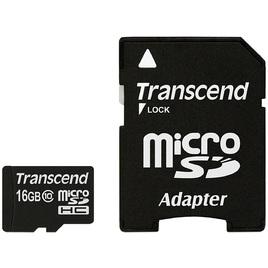 Thẻ Nhớ Transcend 16GB microSDHC Class 10 + SD Adapter (TS16GUSDHC10) Thẻ Nhớ Transcend 16GB microSDHC Class 10 + SD Adapter (TS16GUSDHC10)