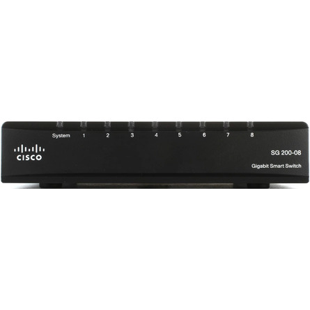 Cisco SG200-08 8-Port Gigabit Smart Switch (SLM2008T-EU)