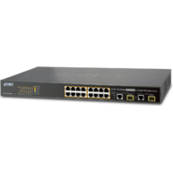 Planet 16-Port 10/100TX 802.3at PoE + 2-Port Gigabit TP/SFP Combo Web Smart Ethernet Switch (FGSW-1816HPS)