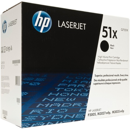 HP 51X High Yield Black Original LaserJet Toner Cartridge (Q7551X)