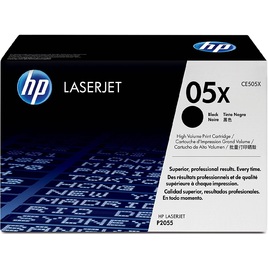 HP 05X High Yield Black Original LaserJet Toner Cartridge (CE505X) HP 05X High Yield Black Original LaserJet Toner Cartridge (CE505X)