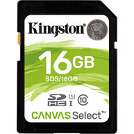 Thẻ Nhớ Kingston Canvas Select 16GB SDHC UHS-I Class 10 (SDS/16GB)