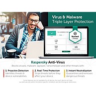 Phần Mềm Diệt Virus Kaspersky Anti-Virus (3 PCs / 1 Year)