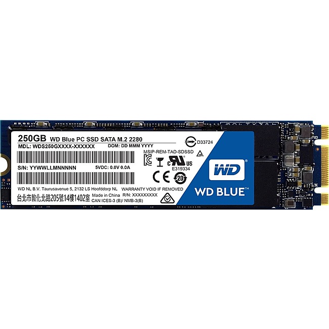 Ổ Cứng SSD WD Blue 250GB SATA M.2 2280 (WDS250G1B0B)