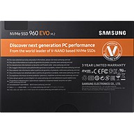 Ổ Cứng SSD SAMSUNG 960 EVO 1TB NVMe M.2 PCIe Gen 3 x4 1024MB Cache (MZ-V6E1T0BW)