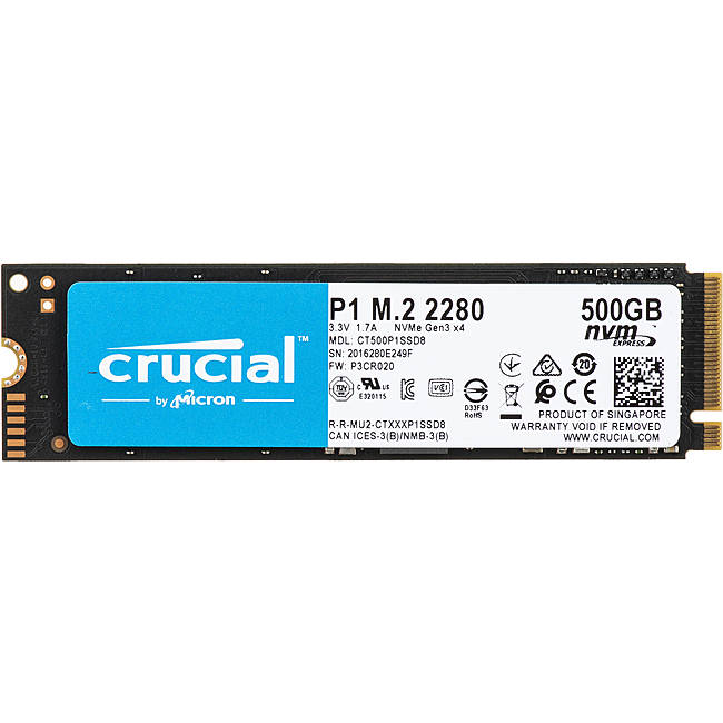 Ổ Cứng SSD Crucial P1 500GB NVMe M.2 PCIe Gen 3 x4 (CT500P1SSD8)