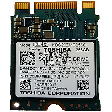 Ổ Cứng SSD Toshiba 256GB NVMe M.2 PCIe Gen 3 x2 (KBG20ZMS256G)