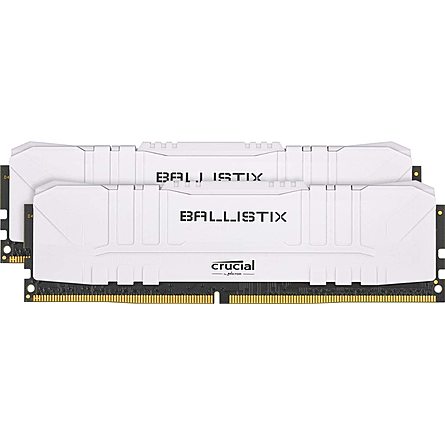 Ram Desktop Crucial Ballistix White 16GB (2x8GB) DDR4 2666MHz (BL2K8G26C16U4W)