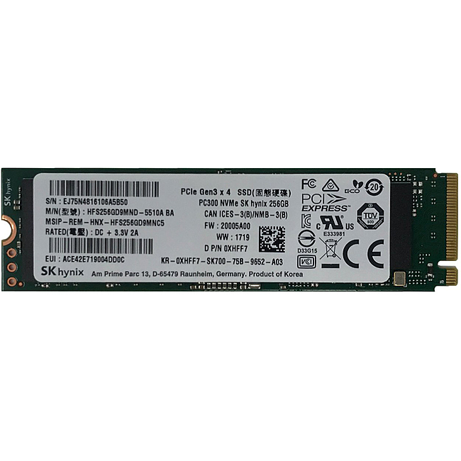 Ổ Cứng SSD SK Hynix BC501 256GB NVMe M.2 PCIe Gen 3 x4 (HFM256GDJTNG-8310A)
