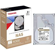 Ổ Cứng HDD 3.5" Toshiba N300 8TB NAS SATA 7200RPM 256MB Cache (HDWG180UZSVA)