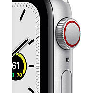 Đồng Hồ Thông Minh Apple Watch SE GPS + Cellular 40mm Silver Viền Nhôm Dây Cao Su (MYE82VN/A)