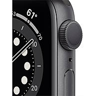 Đồng Hồ Thông Minh Apple Watch Series 6 GPS 40mm Space Gray Viền Nhôm Dây Cao Su (MG133VN/A)