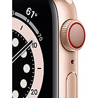 Đồng Hồ Thông Minh Apple Watch Series 6 GPS + Cellular 40mm Gold Viền Nhôm Dây Cao Su (M06N3VN/A)
