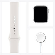 Đồng Hồ Thông Minh Apple Watch Series 6 GPS 44mm Silver Viền Nhôm Dây Cao Su (M00D3VN/A)