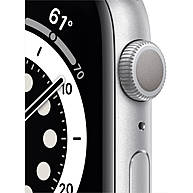 Đồng Hồ Thông Minh Apple Watch Series 6 GPS 44mm Silver Viền Nhôm Dây Cao Su (M00D3VN/A)