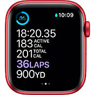 Đồng Hồ Thông Minh Apple Watch Series 6 GPS 44mm (PRODUCT) Red Viền Nhôm Dây Cao Su (M00M3VN/A)