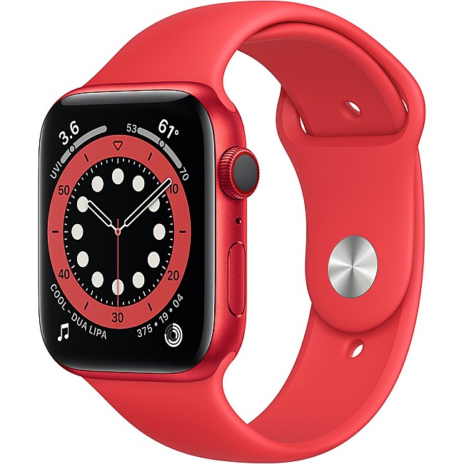 Đồng Hồ Thông Minh Apple Watch Series 6 GPS + Cellular 44mm (PRODUCT) Red Viền Nhôm Dây Cao Su (M09C3VN/A)