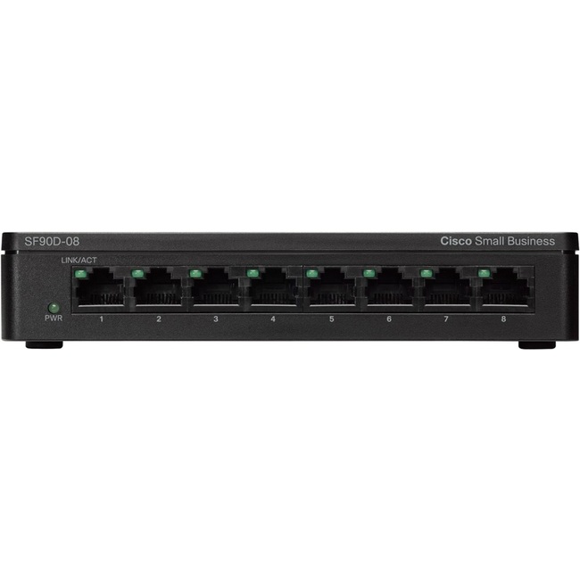 Cisco SF90D-08 8-Port 10/100Mbps Desktop Switch (SF90D-08-AS)