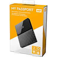 Ổ Cứng Di Động WD My Passport 2TB USB 3.0 Black (WDBYFT0020BBK-WESN)
