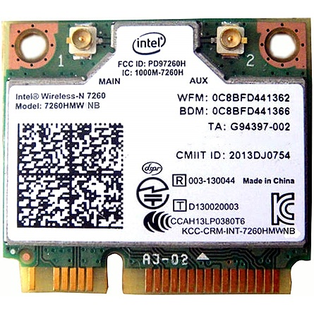 Bộ Chuyển Đổi Intel Wireless-AC 7260 Dual-Band (7260HMWG)