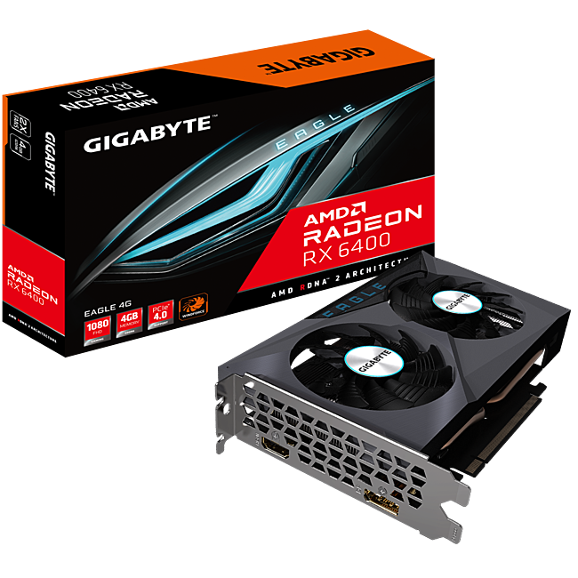 Card Màn Hình Gigabyte Radeon RX 6400 Eagle 4GB GDDR6 (R64EAGLE-4GD)
