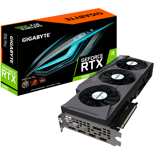 Card Màn Hình Gigabyte GeForce RTX 3080 EAGLE OC 10G (N3080EAGLE OC-10GD)