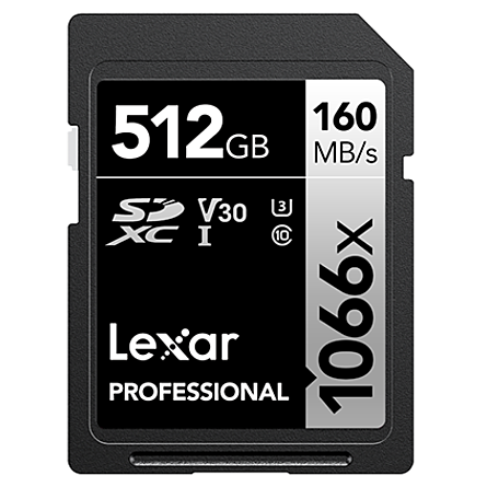 Thẻ Nhớ Lexar 1066x 512GB SDXC UHS-I U3 V30 (LSD1066512G-BNNNG)