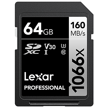 Thẻ Nhớ Lexar 1066x 64GB SDXC UHS-I U3 V30 (LSD1066064G-BNNNG)