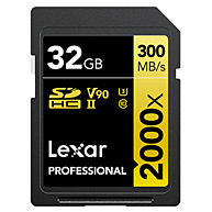 Thẻ Nhớ Lexar 2000x 32GB SDHC/SDXC UHS-II U3 (LSD2000032G-BNNNG)