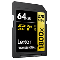 Thẻ Nhớ Lexar 1800x 64GB SDXC UHS-II U3 V60 (LSD1800064G-BNNNG)