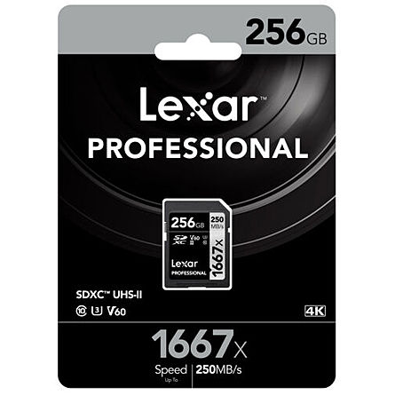 Thẻ Nhớ Lexar 1667x 256GB SDXC UHS-II U3 V30 (LSD256CB1667)