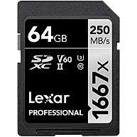 Thẻ Nhớ Lexar  1667x 64GB SDXC UHS-II U3 V30 (LSD64GCB1667)