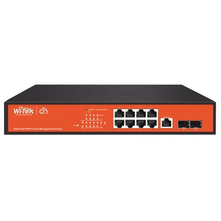 Thiết Bị Chuyển Mạch Wi-Tek  8-port Gigabit PoE & 2 SFP Cloud L2 Managed Switch (WI-PCMS310GF)