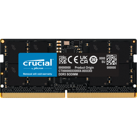 Ram Laptop Crucial 16GB (1x16GB) DDR5 4800MHz (CT16G48C40S5)