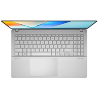 Máy Tính Xách Tay Asus Vivobook S 15 Snapdragon X1E/32GB LPDDR5X/1TB SSD/15.6" 3K/Qualcomm Adreno GPU/Windows 11 Home/Bạc (S5507QA-MA089WS)