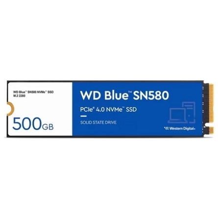 Ổ Cứng SSD WD SN580 500GB PCIe Gen4 x4 NVMe M.2 2280 Blue (WDS500G3B0E)