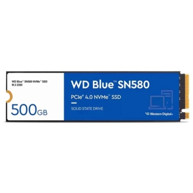 Ổ Cứng SSD WD SN580 500GB PCIe Gen4 x4 NVMe M.2 2280 Blue (WDS500G3B0E)