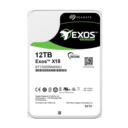 Ổ Cứng HDD 3.5" Seagate Exos X18 SATA 12TB 7200RPM 256MB (ST12000NM000J)