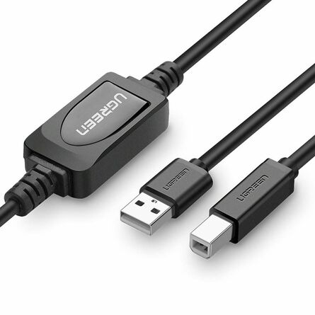 Dây Cáp Máy In UGreen USB 2.0 Chiều Dài 10M Có IC Khuếch Đại (10374)