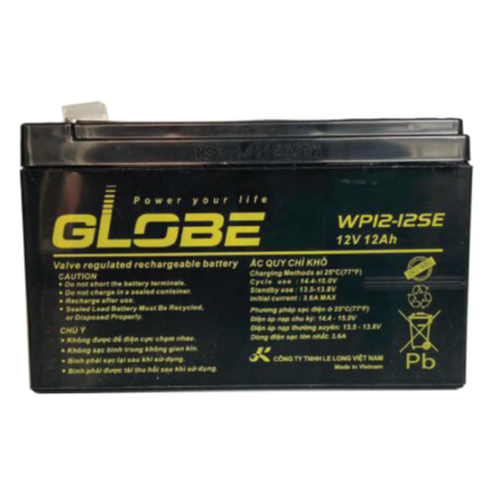 Bình Ắc Quy Globe 12V-12Ah (WP12-12SE)