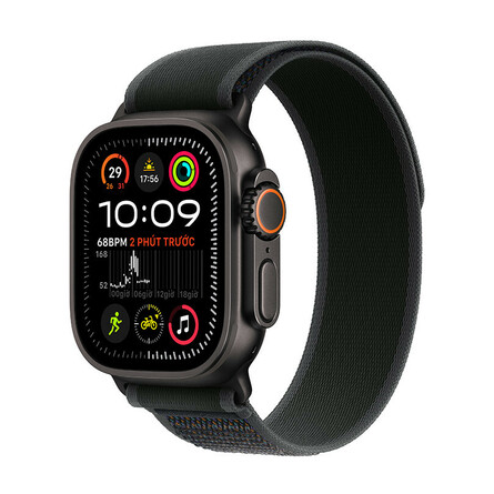 Đồng Hồ Thông Minh Apple Watch Ultra 2 GPS + Cellular 49mm Black Titanium Case with Black Trail Loop - S/M (MX4U3VN/A)